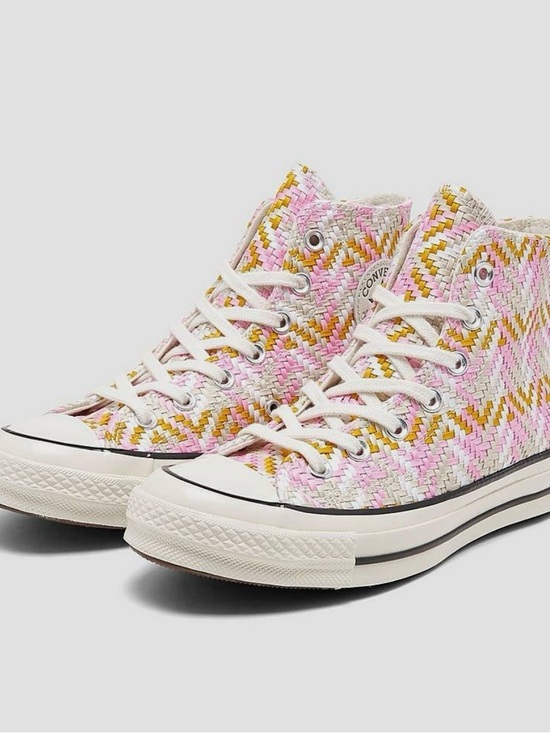 Converse Shoes - Converse All Star Pink “Culture Weave” High-Top Sneakers 10.5 Women’s